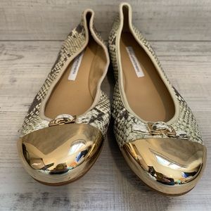 Light Green Snakeskin Flats